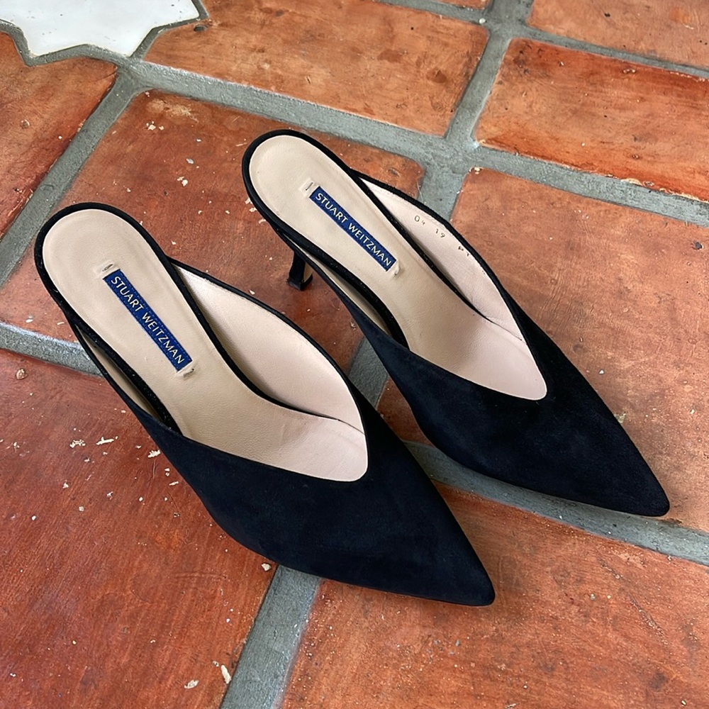 Stuart Weitzman Suede Kitten Heels